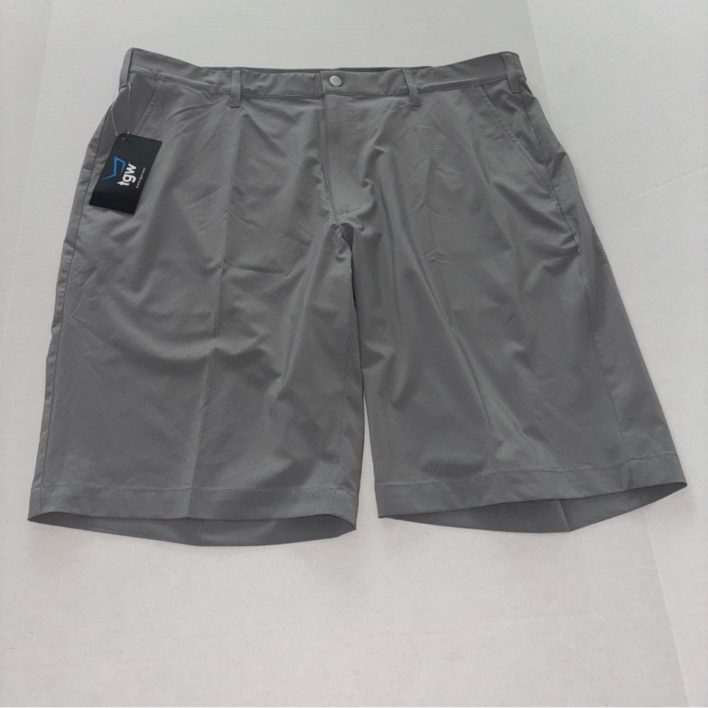 Classic Gray Men's Flat Front Shorts